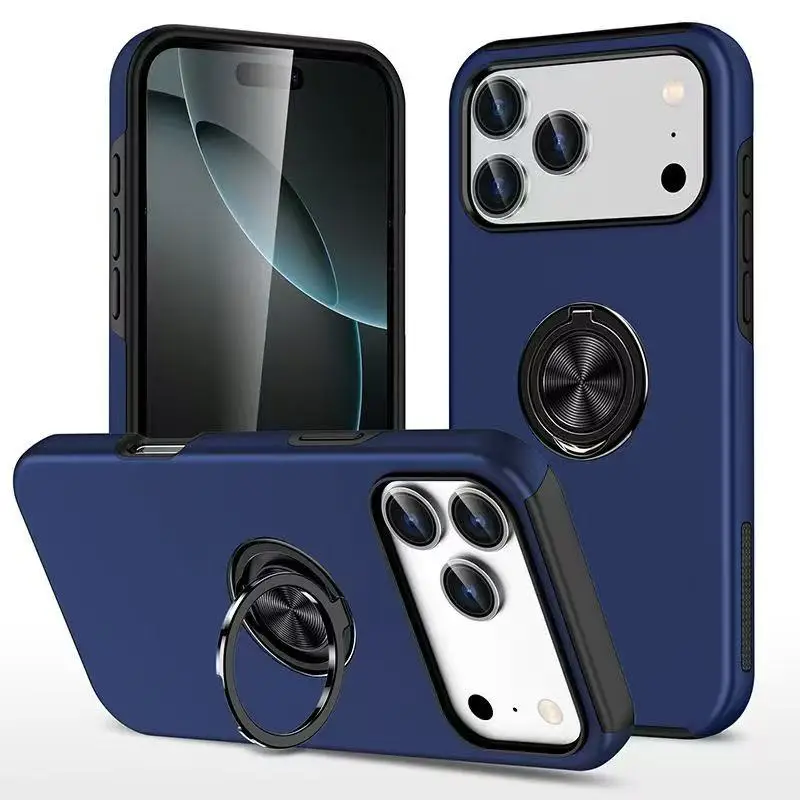 Car Phone Holder Magnetic - MagSafe対応 マグネット式車載リングスタンド付き iPhone 17 Air/16E/13/14/15 Pro