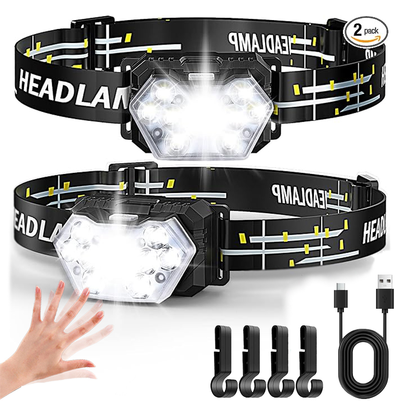 Led Headlight Bulbs - 強力な LED センサーヘッドランプ USB 充電式ヘッドライト LED