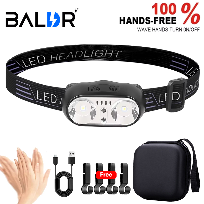 Led Headlight Bulbs - 強力な光ヘッドランプミニLED夜釣り強力な懐中電灯ヘッドランプ屋外防水キャンプポータブルLEDセンサーヘッドランプ