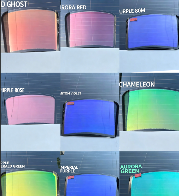 Tinted Window Film - ゴーストローズ、ブルーエンチャントレス、リキッドインペリアルパープルカメレオンウィンドウティント、車のフロントサイドウィンドウ用断熱フィルム
