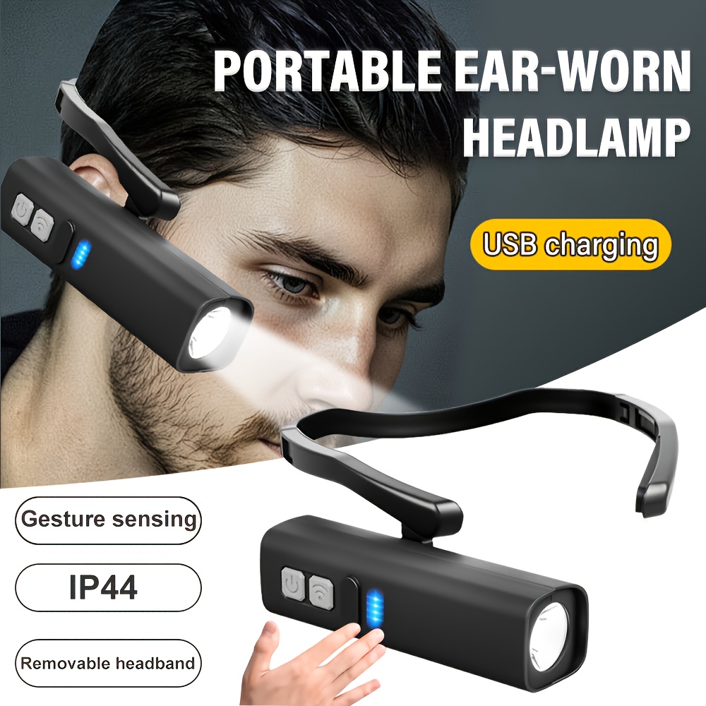 Led Headlight Bulbs - 充電式イヤークリップヘッドランプ誘導LEDヘッドライト防水ヘッド懐中電灯アウトドア釣りハイキングランニングサイクリング用