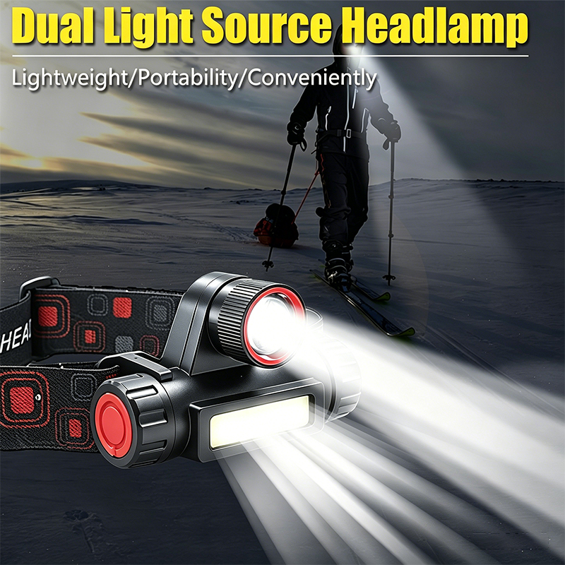 Led Headlight Bulbs - LEDヘッドライト、屋外用COB充電式ヘッドマウントライト、夜釣り用ヘッドライト、マグネット式作業灯、キャンプ用ヘッドマウントライト