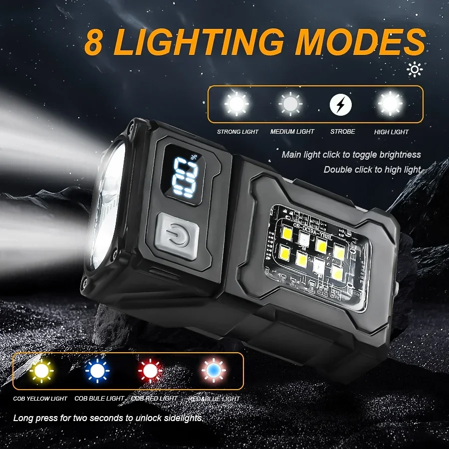 ミニポータブル LED COB 懐中電灯ヘッド回転磁気トーチ - Led Headlight Bulbs のレビューと価格