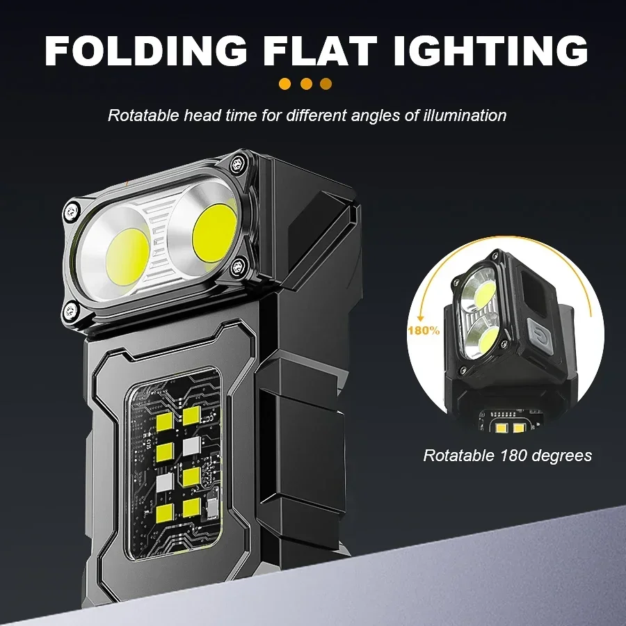 ミニポータブル LED COB 懐中電灯ヘッド回転磁気トーチ - Led Headlight Bulbs のレビューと価格