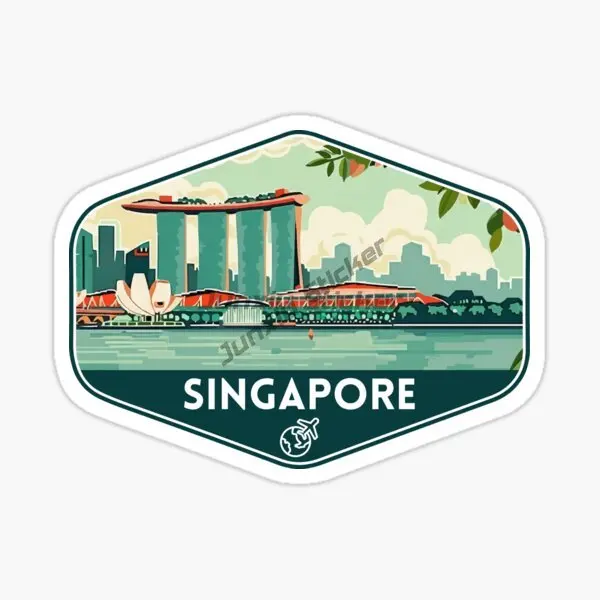シンガポール SIN 旗マップマーライオン風景クリエイティブ - Car Accessories Singapore のレビューと価格