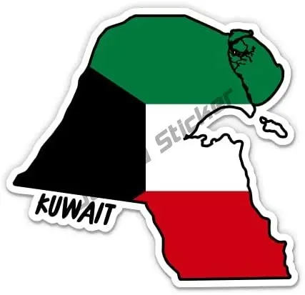 クウェート地図と旗ビニールステッカーおかしい車のバックミラー - Car Accessories Kuwait のレビューと価格