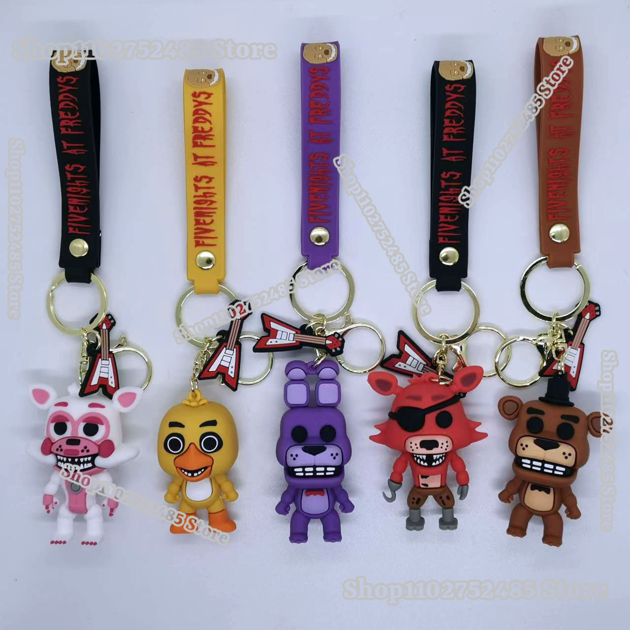 5 個漫画アニメ FNAF フィギュアキーホルダー恐ろしい人 - Car Accessories Oman のレビューと価格