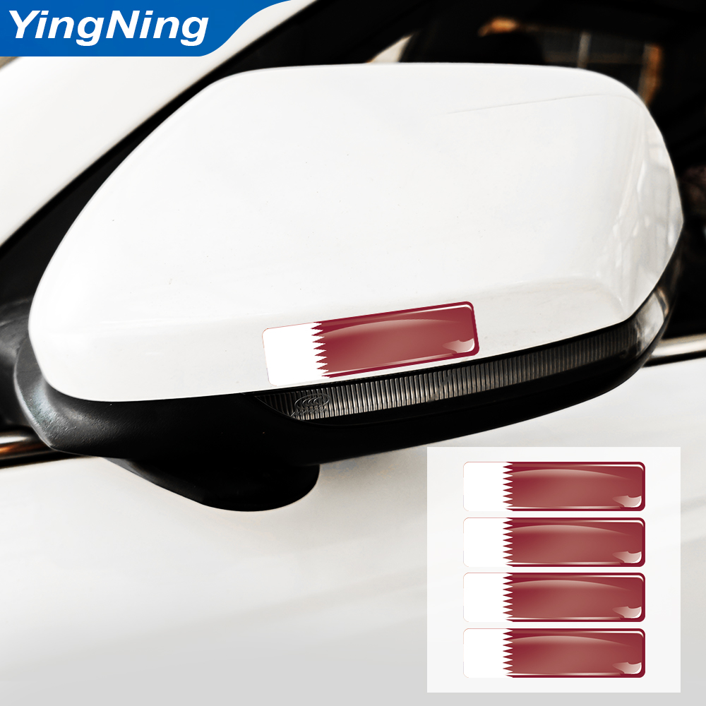 4 個カタール国旗ステッカービニールエポキシ 3D ドーム型 - Qatar Car Accessories のレビューと価格