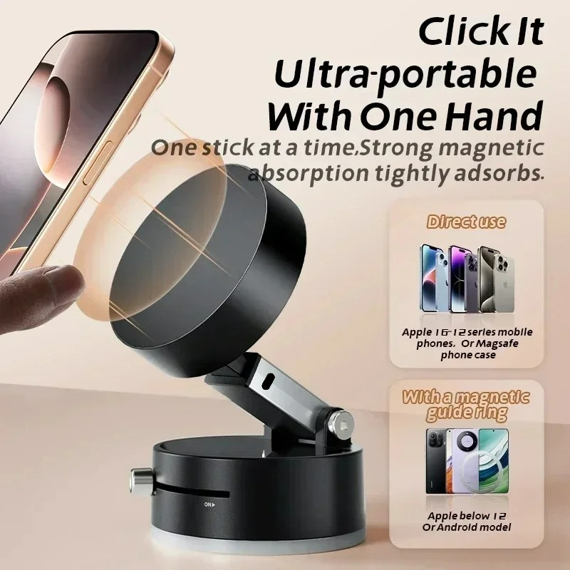 高性能磁気真空ホルダー折りたたみ式ユニバーサル電話スタンド車 - Car Phone Holder Magnetic のレビューと価格