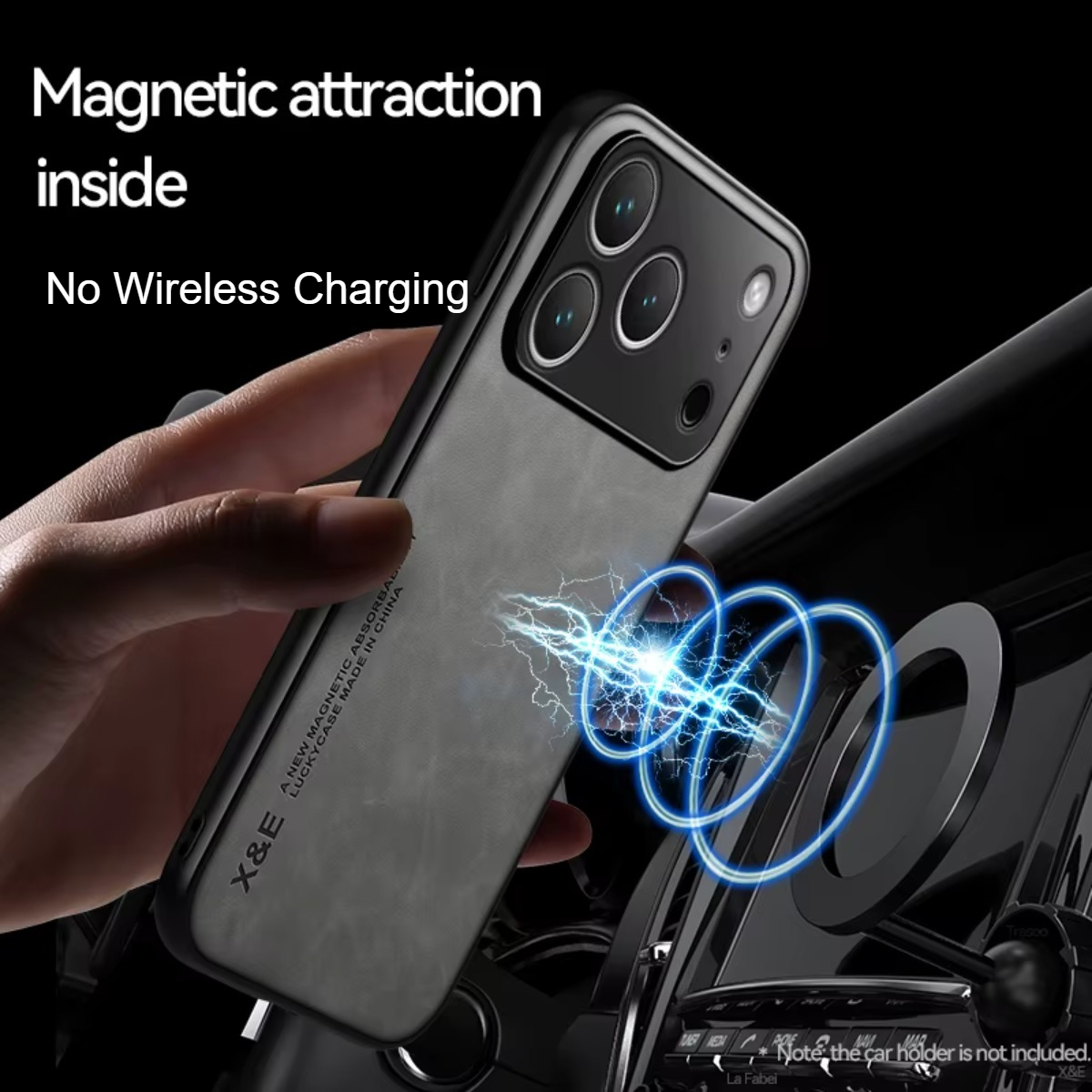レザー製スマホケース APPLE iPhone 17 Air - Car Phone Holder Magnetic のレビューと価格