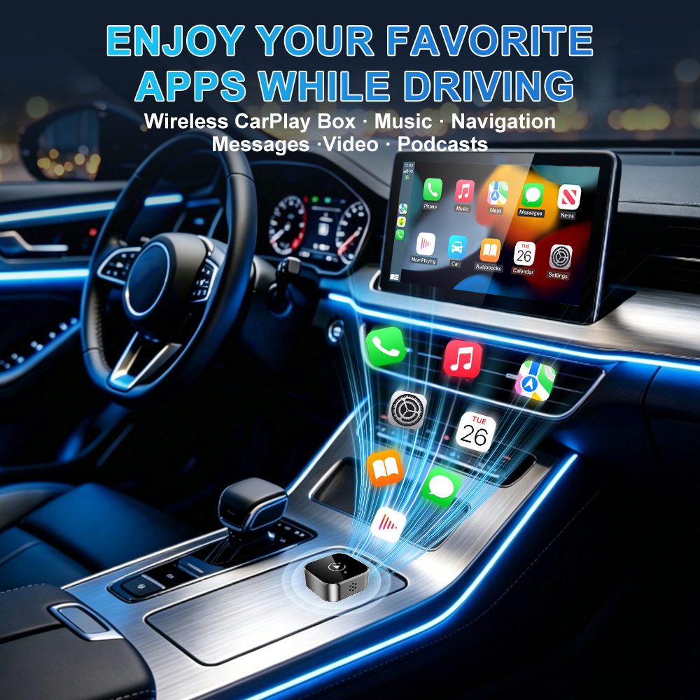 ワイヤレスCarPlay Android Autoアダプター - Car Accessories Usa のレビューと価格