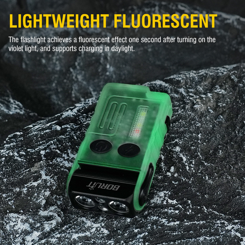 BORUiT V20 蛍光ブザー EDC LEDキーチェーン - Led Headlight Bulbs のレビューと価格