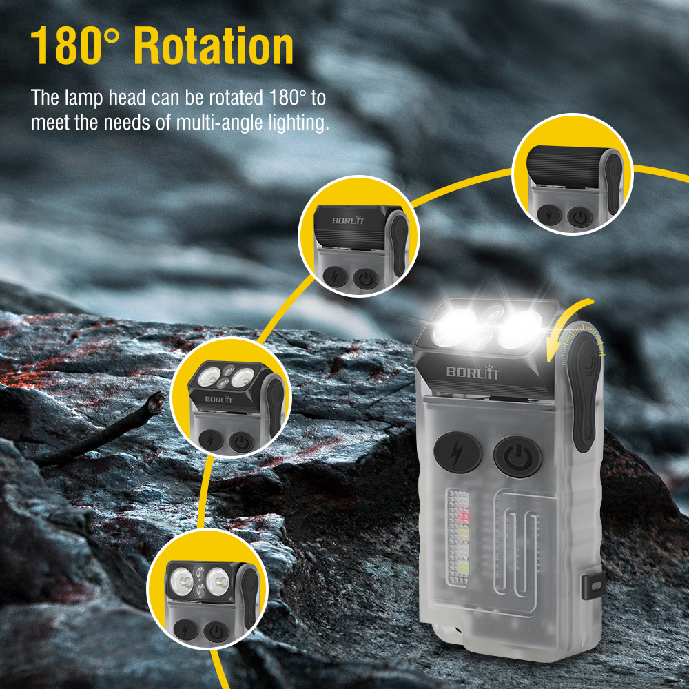 BORUiT V20 蛍光ブザー EDC LEDキーチェーン - Led Headlight Bulbs のレビューと価格