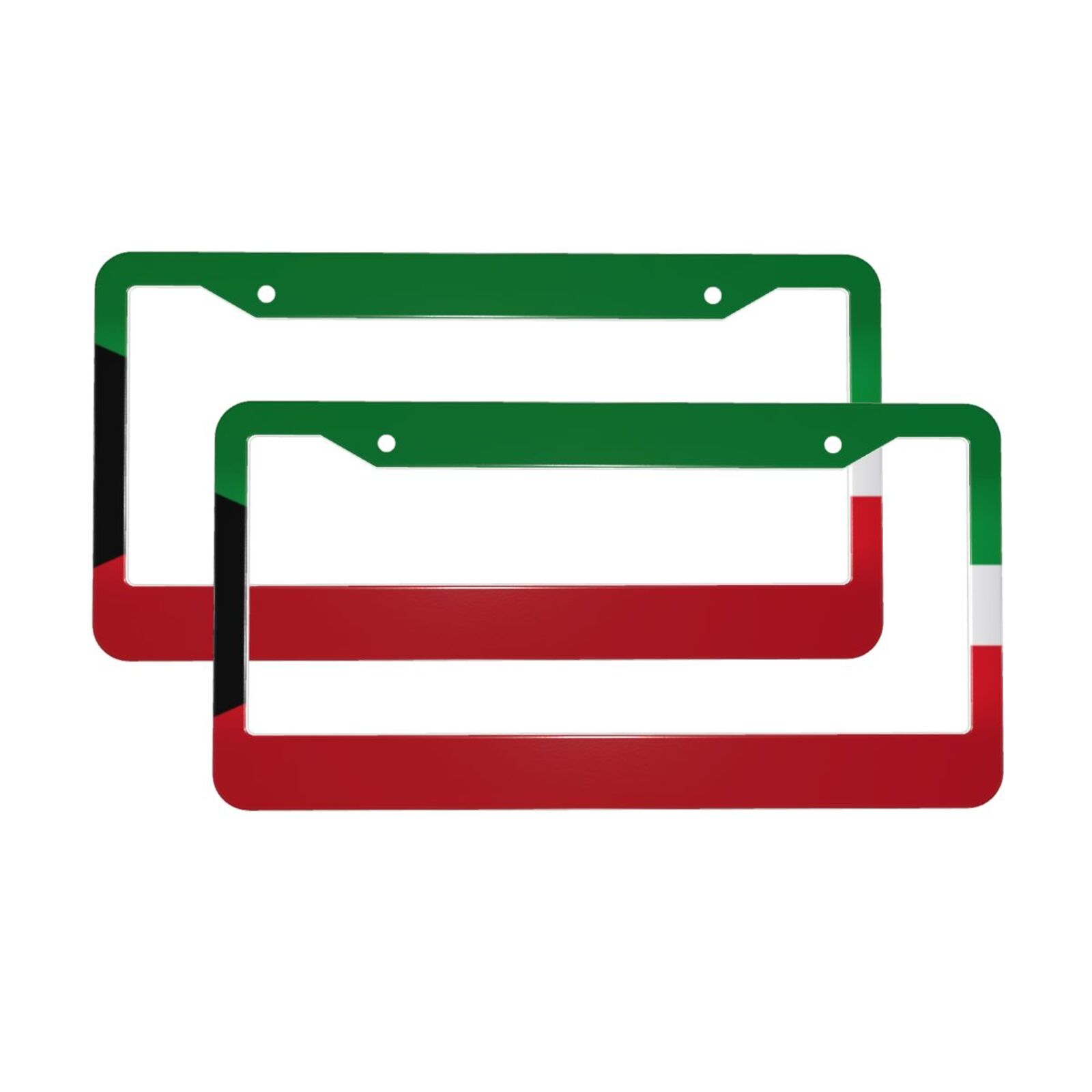 クウェート国旗柄ユニバーサルアルミ合金米国車ナンバープレート - Car Accessories Kuwait のレビューと価格