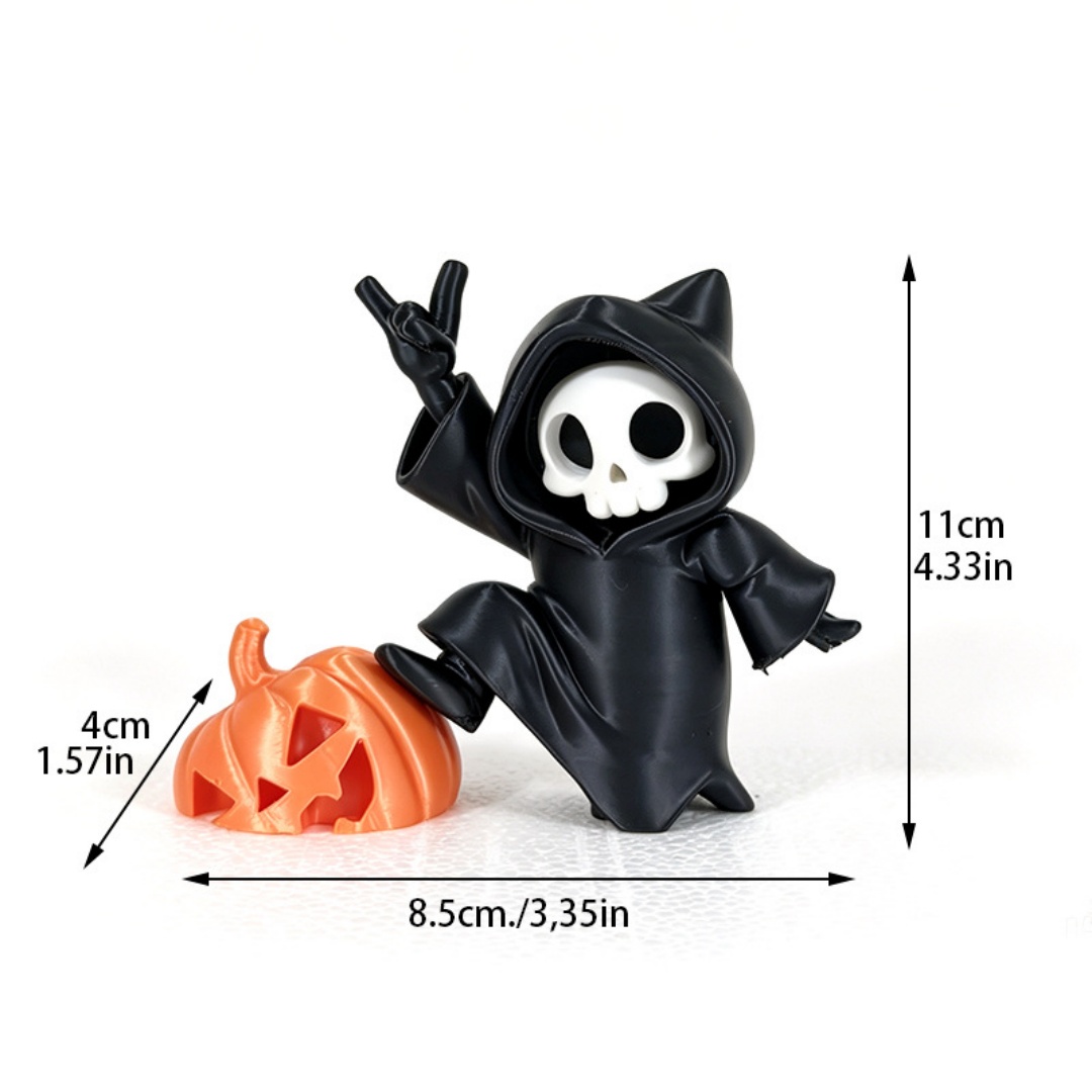 猫耳死神ハロウィン置物 3D プリントゴーストカボチャ飾りデ - Car Accessories Oman のレビューと価格