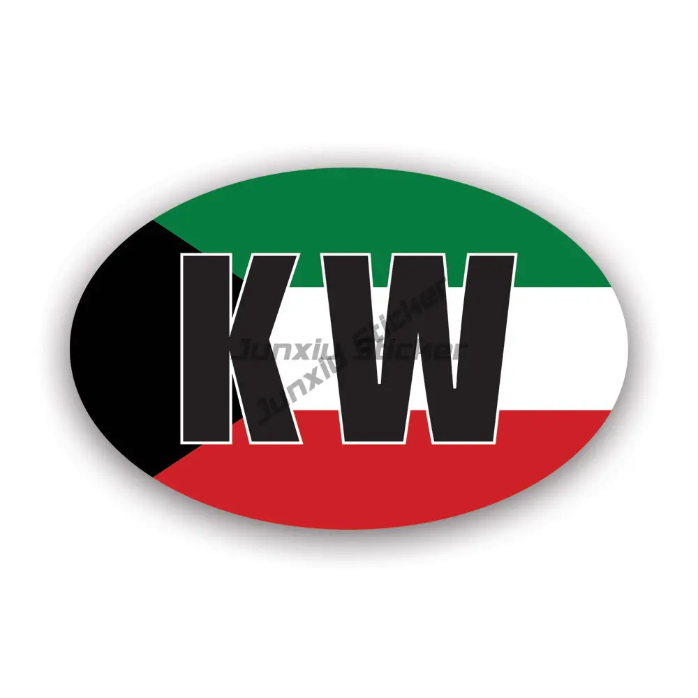 KW クウェート国旗エンブレムクリエイティブ PVC ステッ - Car Accessories Kuwait のレビューと価格