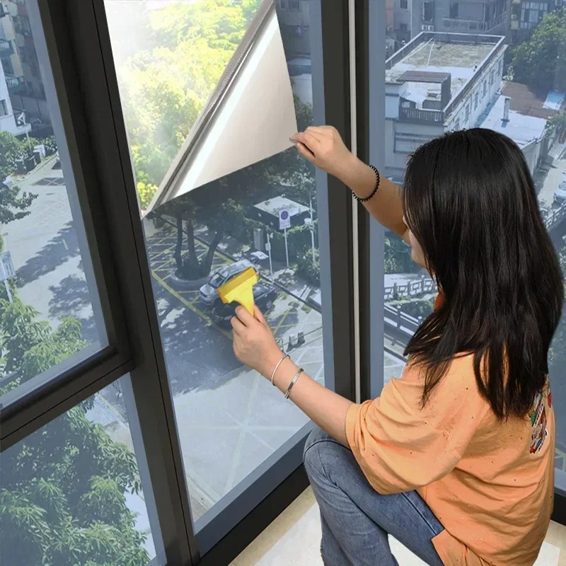 ハウスウィンドウプライバシーフィルム粘着ビニールミラーフォイ - Tinted Window Film のレビューと価格