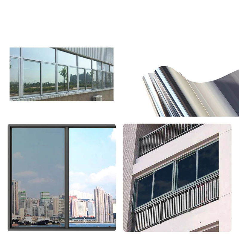 ハウスウィンドウプライバシーフィルム粘着ビニールミラーフォイ - Tinted Window Film のレビューと価格