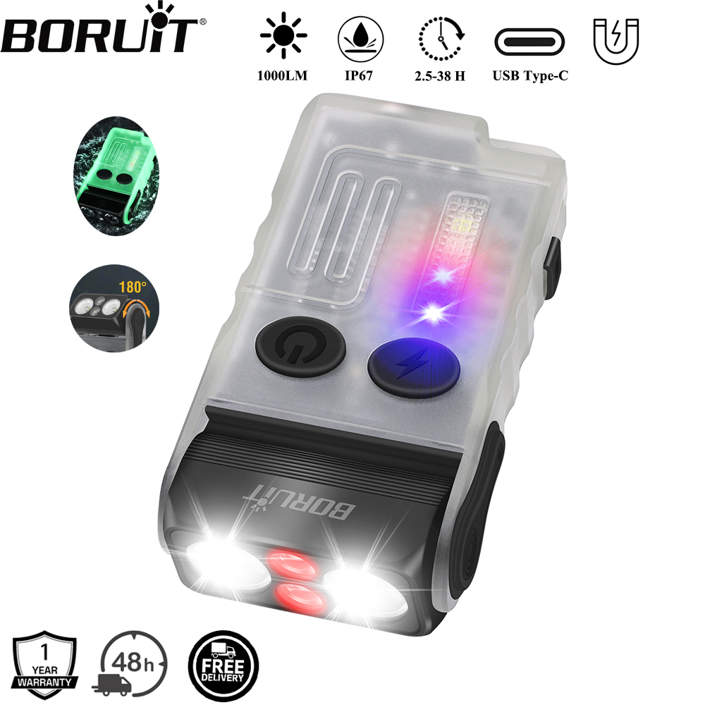 BORUiT V20 ブザー付きEDC LEDキーホルダー懐 - Led Headlight Bulbs のレビューと価格