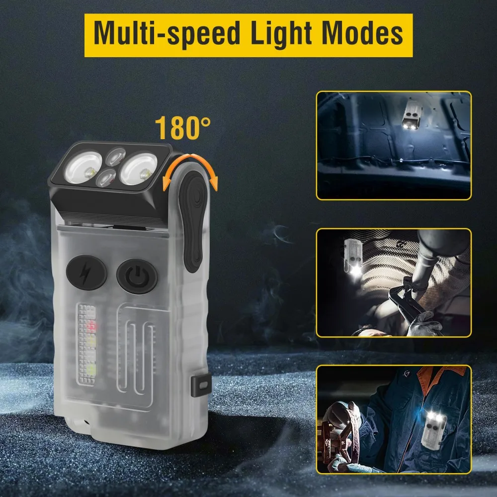 BORUiT V20 ブザー付きEDC LEDキーホルダー懐 - Led Headlight Bulbs のレビューと価格