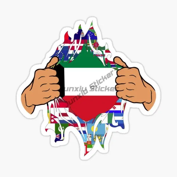 KWT クウェート国旗地図エンブレムクリエイティブ PVC  - Car Accessories Kuwait のレビューと価格