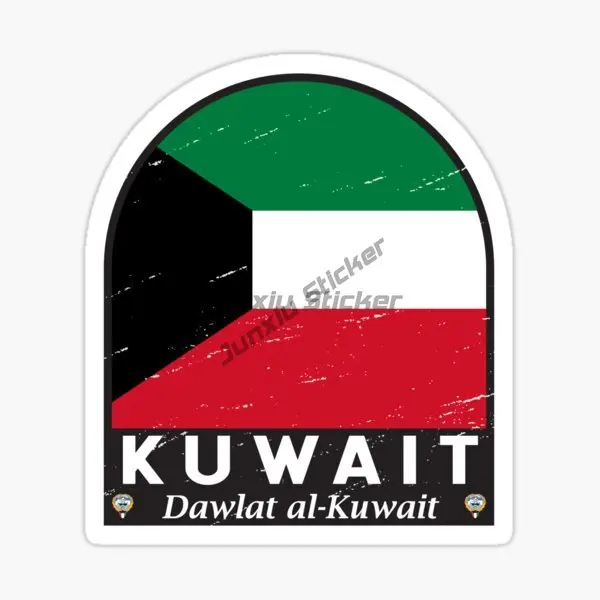 KWT クウェート国旗地図エンブレムクリエイティブ PVC  - Car Accessories Kuwait のレビューと価格