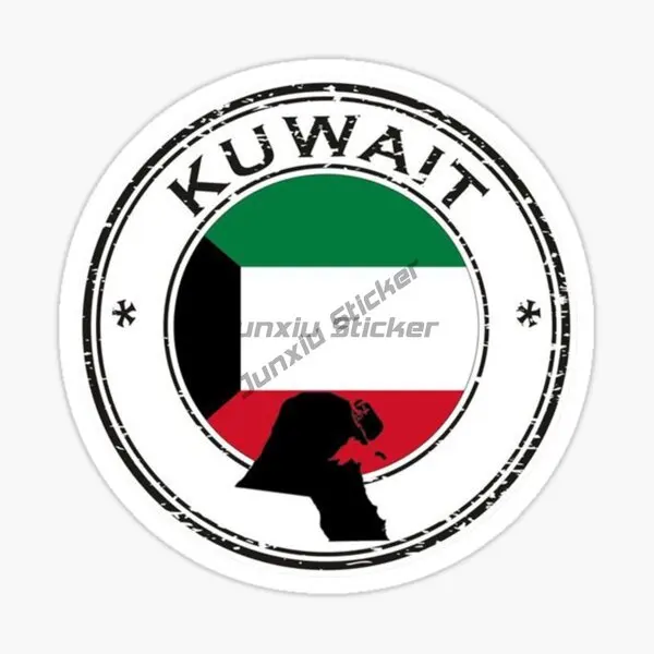KWT クウェート国旗地図エンブレムクリエイティブ PVC  - Car Accessories Kuwait のレビューと価格