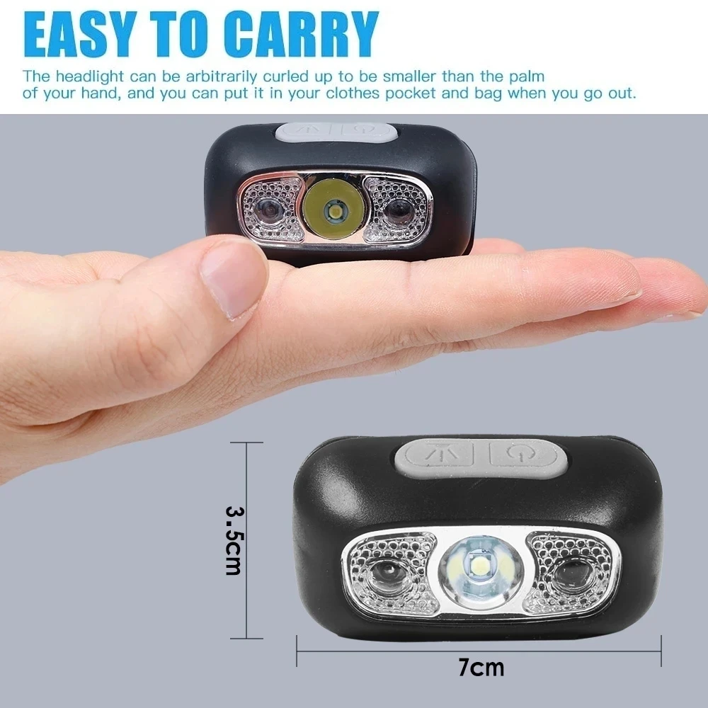強力な光ヘッドランプポータブル LED センサーヘッドランプ - Led Headlight Bulbs のレビューと価格