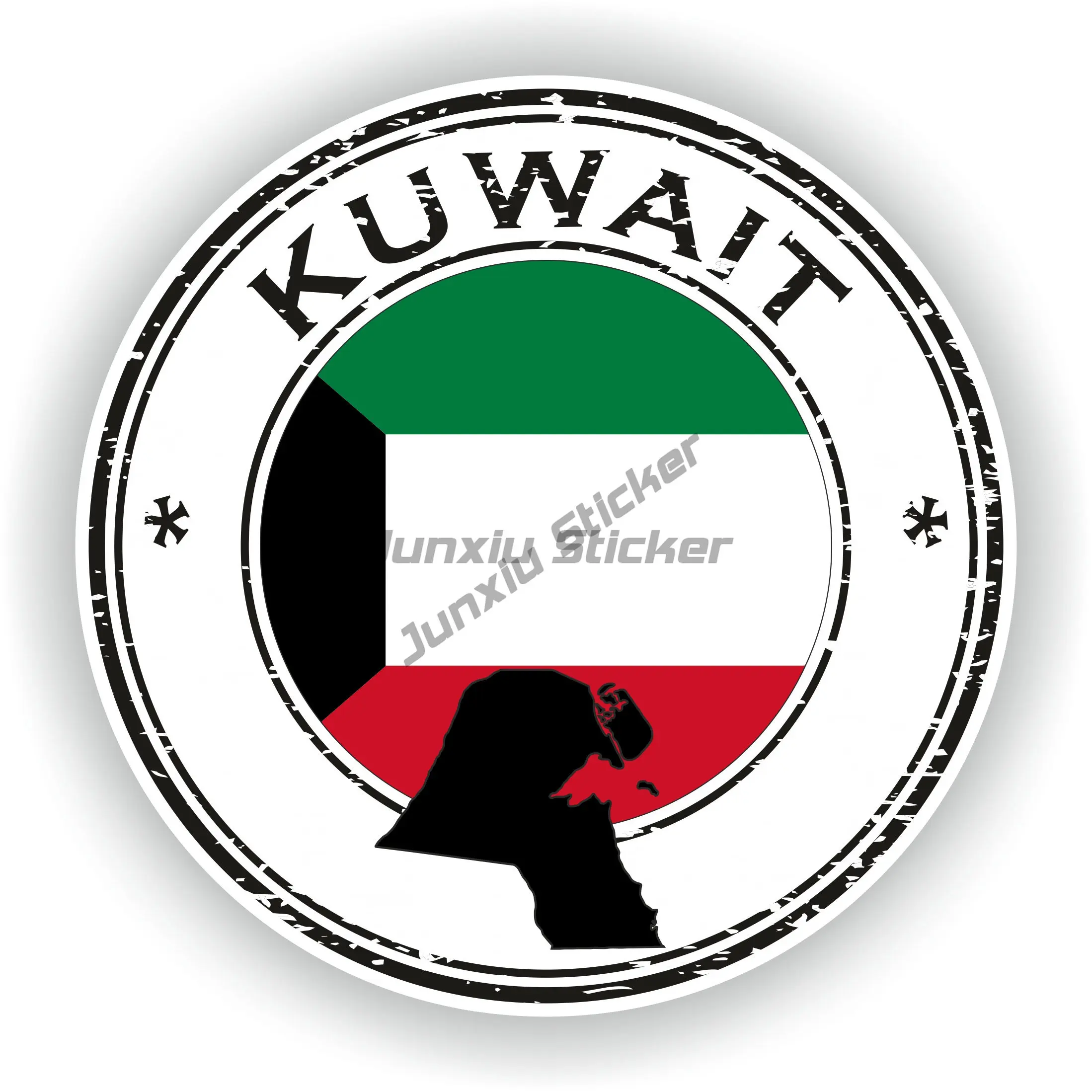 KWT クウェート国旗地図国章クリエイティブ PVC ステッ - Car Accessories Kuwait のレビューと価格