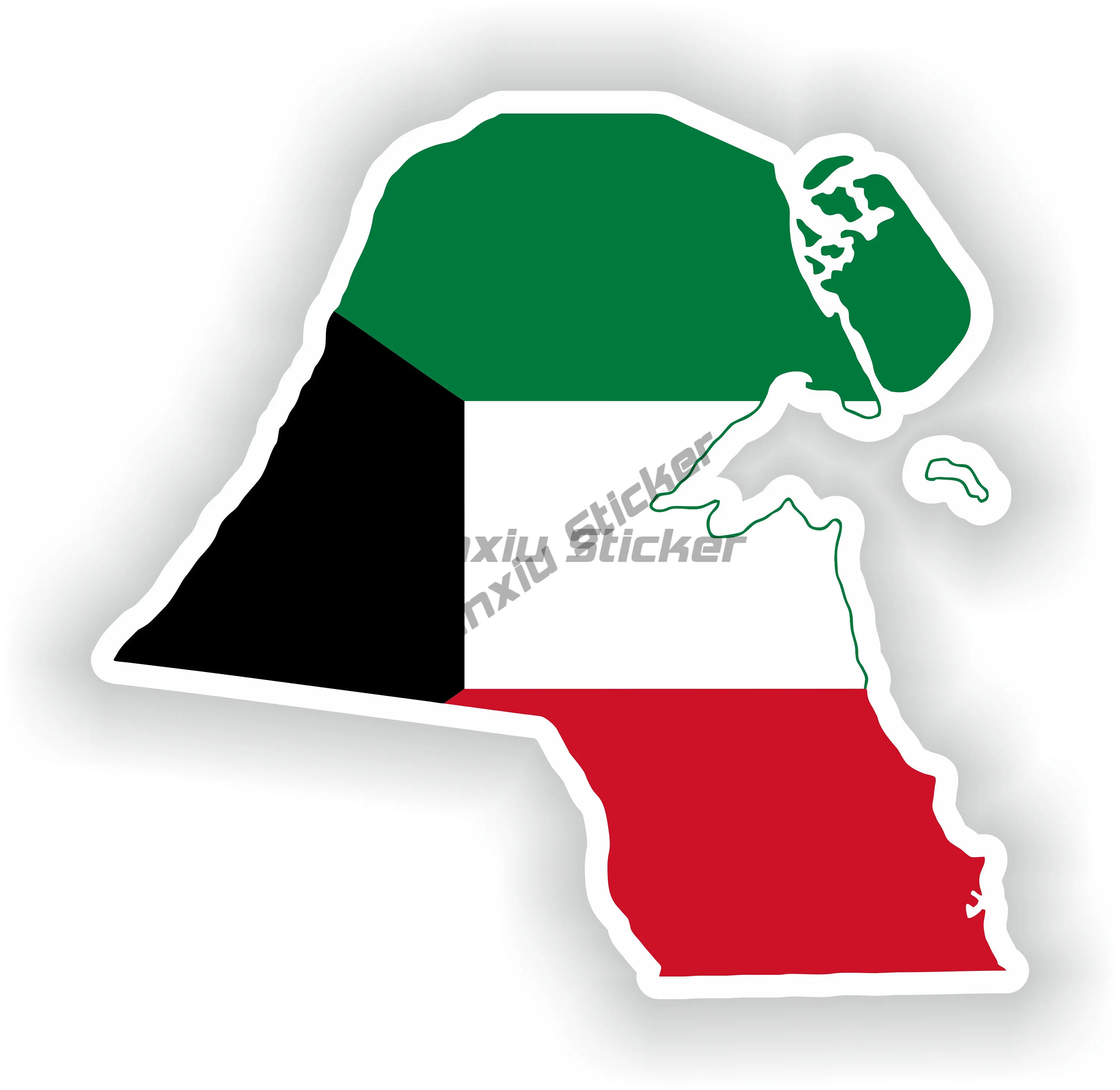 KWT クウェート国旗地図国章クリエイティブ PVC ステッ - Car Accessories Kuwait のレビューと価格