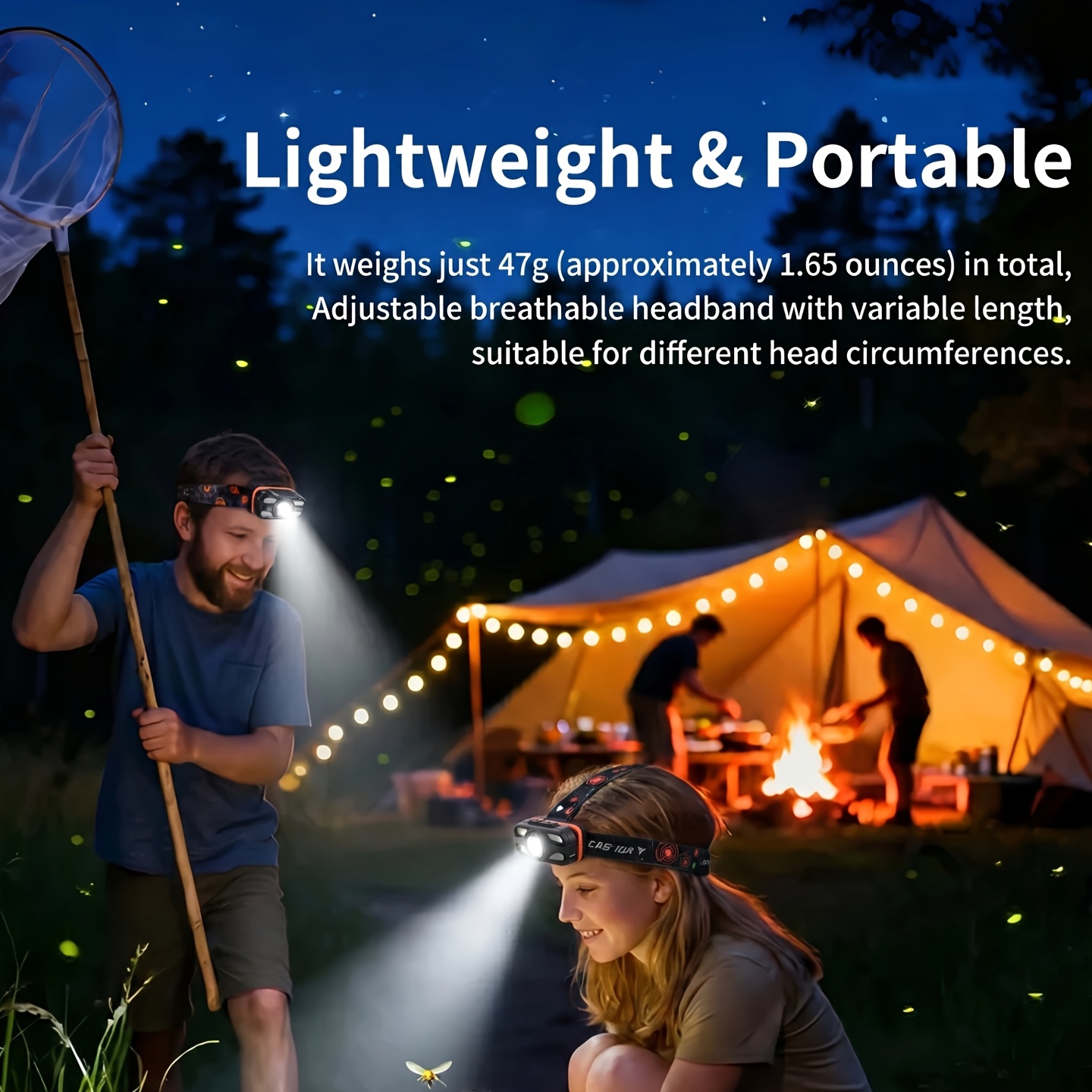 USB 充電式 LED ヘッドランプ ポータブルライト 内蔵 - Led Headlight Bulbs のレビューと価格